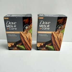 Dove Men Care Restore Cleansing Bar 5oz (141g) Sandalwood And Cardamon Lot of 2